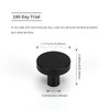 homdiy 20 Pack Black Drawer Knobs Round Matte Black Kitchen Cabinet Knobs Metal Dresser Knobs Cabinet Handles for Desk Drawers Cupboard