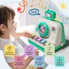 CARLORBO Baby Piano Musical Instruments Toys - Camera Themed Light Up Interactive Toys for Toddlers 1-3 Tummy Time & Infant Activity, 6-12 Month Toys First Birthday Gifts for Boys Girls Learning