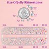 Resin Jelly Rhinestones for Crafting with B7000 Jewelry Glue, 1 Box Transparent AB Flatback Crystal with 3Pcs 10ml Glue, Bedazzling Non Hotfix Gems for DIY Tumblers Clothing Shoes Manicure