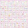 Partywind 68 Sheets Glitter Temporary Tattoos for Kids Girls, 408 Styles Perforated Fake Tattoo Stickers for Girls Birthday Party Supplies Favors, Children Goodie Bag Stuffers