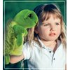 DolliBu Sea Turtle Hand Puppet - Super Soft Stuffed Animal Hand Puppets for Kids, Educational Hand Puppet Plush Toy for Kids and Adults, Ocean Life Animal Puppet for Teaching and Puppet Show - 10 Inch