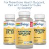 SOLARAY Calcium & Magnesium Citrate with Vitamin D-2, 1:1 Ratio for Healthy Bones, Teeth, Muscle & Nervous System Function High Absorption 180 Count