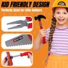 Kids Handyman Tools Toy Set, 52 PCS Mechanic Pretend Play Construction Playset with Hard Hat, Nuts, Bolts - Realistic Plastic Toddler Children Accessories for Workbench