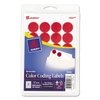 Avery 05466 Removable Labels, 3/4-Inch Round, 1008/PK, Red