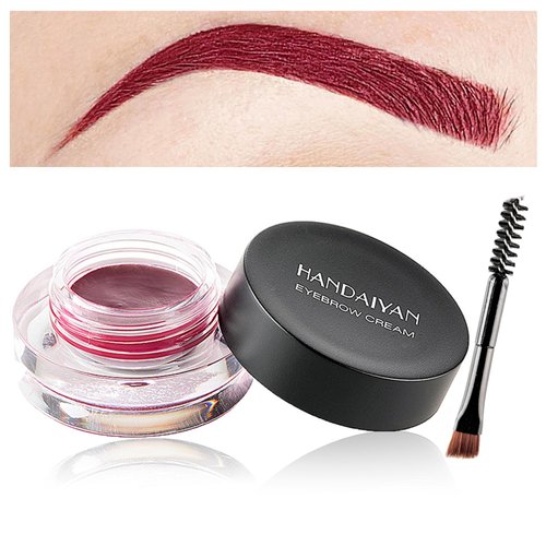 AWCCXMYM Eyebrow Pomade Cream Eyebrow Gel Highly Pigmented Natural Wild Plumping Long Lasting Waterproof Brow Pomade Makeup For Glowing Charming Eye Brow Makeup 09#Wine