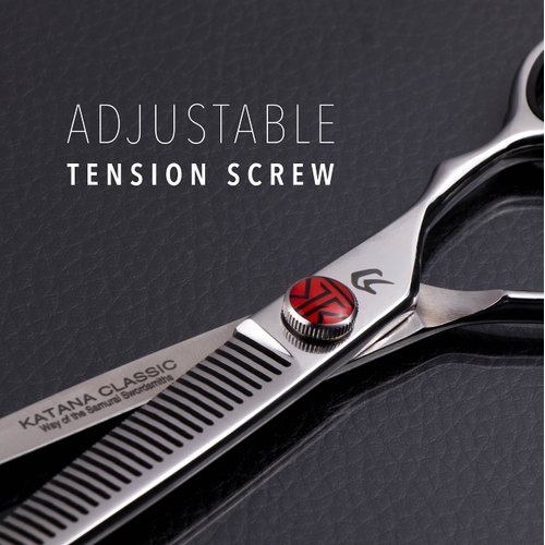 Tokko Katana Classic 6.5" Texturizing Shears Professional Razor Edge 440C Japanese Stainless Steel Hair Thinning Scissors 6.5" Barber Shears With Adjustment Screw and Leather Case