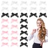 30PCS Bow Hair Clips Satin Mini Bowknot Barrettes Non-Slip Ribbon Hairpins Kawaii Claw Clip Small Pins Metal Sweet Halloween Hairstyle Accessorie for Women Girl Toddlers