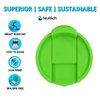 NuRich Green Hydro Wide Mouth Flip and Sip Replacement Coffee Lid or Cap Accessories Compatible with Hydroflask, Nalgene, and Many More Top Water Bottle Brands Sizes 12 16 18 20 32 40 64 Ounce