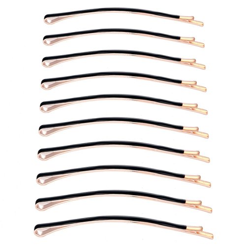 Yishenyishi Pack of 10 Curved Jumbo Bobby Pins,Hair Clips (Black-10pcs)