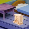 ibasenice 2 Dollhouse Nightstands - Miniature Furniture for Bedroom Decor, Wooden Bedside Tables and Cabinets for 1:16 Scale Dollhouses, Suitable for Ages 16+