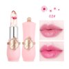 Pakivs 3Pcs Crystal Flower Jelly Lipstick Set,Magic Temperature Color Change Lip Gloss Long Lasting Clear Nutritious Moisturizer Lip Balm (Pink) (flower lipstick)
