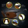 BLUPOND Polarized Sports Sunglasses for Men - Daytime Anti-Glare Copper TAC Lens - Metal Semi-Rimless Frame - Driving Fishing Shooting - Knight Visor