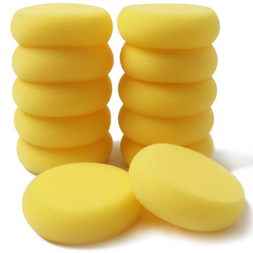 Hapy Shop 24 Pack Painting Sponge Round Synthetic Artist Sponges Watercolor Sponges for Painting, Crafts, Ceramics, Household Use and More,2.8 Inches
