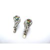 Generic 2 small ab crystal purple blue silver crystal alligator hair clip fine hair