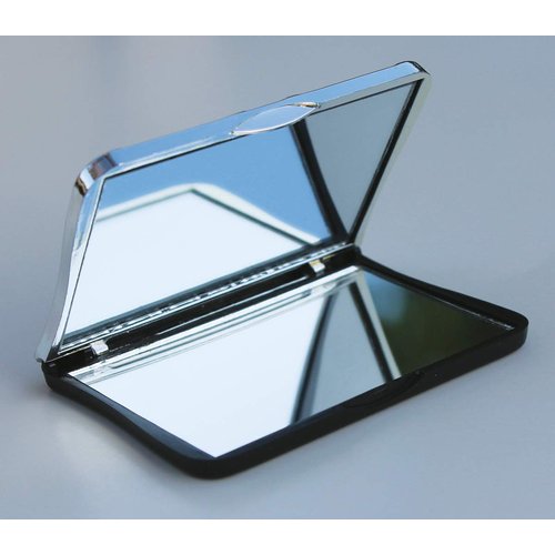 Lissom Design Compact Mirror - Handheld Magnifying Cosmetic Mirror, 3.5 x 2.63-Inch, Cottage in Bloom - Rose