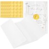 Jutieuo 100 Pack Pre-Folded Vellum Jackets for 5x7 Invitations, Translucent Vellum Paper Jackets with Stamp Stickers for Wedding Invitations