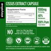 STAY ALIVE Cissus Quadrangularis Supplement 1000mg, 120 Pills, Pure Extract Powder with 40% Ketosterones, Non-GMO and Gluten-Free Cissus Extract Capsules for Men and Women
