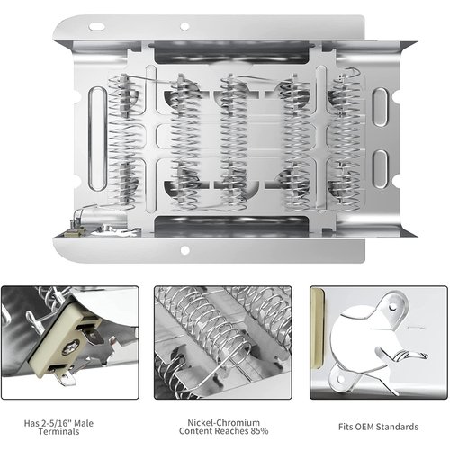 AMI PARTS 【2024 Upgraded】 279838 W10724237 Dryer Heating Element kit fit for Whirlpool Maytag Kenmore Amana Roper Dryer Thermostat Thermal Fuse 3403585 Ned4655ew1 Wed4815ew1 Medc215ew1