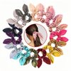 SIHIMESOLFVE 8PCS Hair Scrunchies Satin SilkRabbit Bunny Ear Bow Bowknot Scrunchie Bobbles Elastic Hair Ties Bands Ponytail Holder for Women Accessories Hair Clips