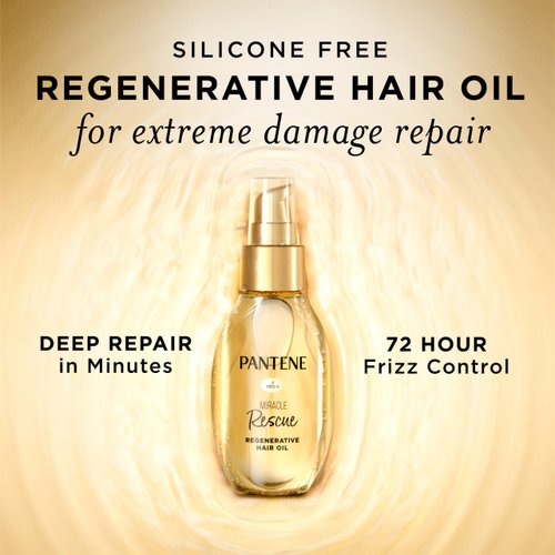 Pantene Miracle Rescue Regenerative Hair Oil, 2.0 FL OZ
