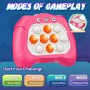 Acvens Fast Push Game,4 Mode,Sensory Toys,Fast Puzzle Game,ADHD,Pop Fidget Toys for Kids Age 6-12,Birthday Gifts for Girls and Boys (Dark Pink)