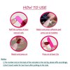 24Pcs Summer Sun Press on Nails French Tips Manicure Art Medium Almond Acrylic False Nails Stick on Nails with Waves Design, Glossy Colorful Curve Line Fake Nails Gel Glue on Nails for Women Girls