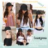 Lansigreen Hat Wig for Women Baseball Cap with Hair Extensions Adjustable Hat Attached 24" Long Wavy Hairpieces Synthetic Wig Light Brown Mix Ash Blonde
