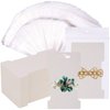 CEE Hair Clip Display Cards Organizer, 150 Pcs White Paper Cardboard Cards & Self-Seal Bags Set for Selling, Storing, Displaying Hair Bow, Barrettes, Jewelry