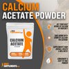 BulkSupplements.com Calcium Acetate Powder - Calcium Supplement, Calcium Powder - Food Grade, for Bone Health, 500mg (125mg Calcium) per Serving, 250g (8.8 oz)