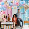 Ylibtool Baby Gender Reveal Decorations Kit,129 pcs Boy or Girl gender Reveal Decorations Party Supplies with Gender Reveal Tablecloths Cake Toppers Fringe Curtains Mom Sash Tissue Paper Paper Pom