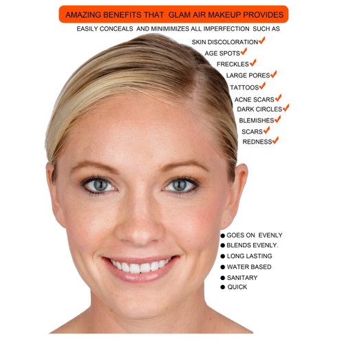 Glam Air Airbrush Makeup Matte Foundation Water-based Makeup (0.25 Oz.) (Ideal for Normal to Oily Skin)(choose Your Color From the Drop Down Menu) (M4 Classic Beige)