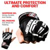Revgear Neoprene High-Performance Gel Pro Hand Wraps | Wear Under Boxing or MMA Glove | Attached 120 inch Elastic Wrist Wrap | Ultra-Comfortable Anti-Shock Wrap for Training, Sparring, Fighting (Pair)