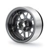 RCLIONS 4pcs Aluminum Alloy 2.2inch Beadlock Wheels Rims for Axial Wraith SCX10 TRX4 1/10th RC Rock Crawler Car (Titanium)