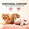 AFP Heartbeat Cat Calming Toy Heartbeat Kitty Toys Stuffed Plush Warm Toys for Cats Comfort Kitty Stress Relief and Sleep Aid Toy
