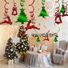 60 Pieces Christams Party Hanging Swirl Set Decorations Xmas Hanging Swirl for Home Birthday Party Supplies (60)