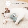 WONOWPA Catnip Toy for Cats & Kittens, 2Pcs Plush Rope Cat Chew Toy with Bell, Bite Resistant Catnip Toys Cat Teething Toy (Animal Shapes)