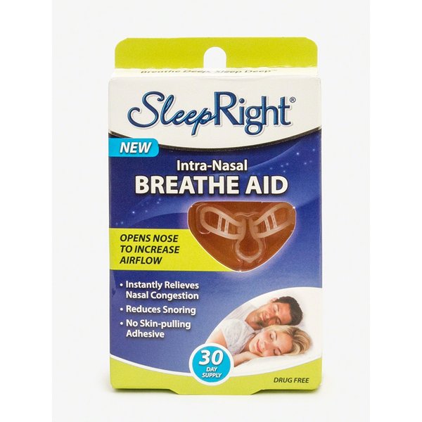 SleepRight Intra-Nasal Breathe Aid - Breathing Aids for Sleep - Nasal Dilator - 40 Day Supply