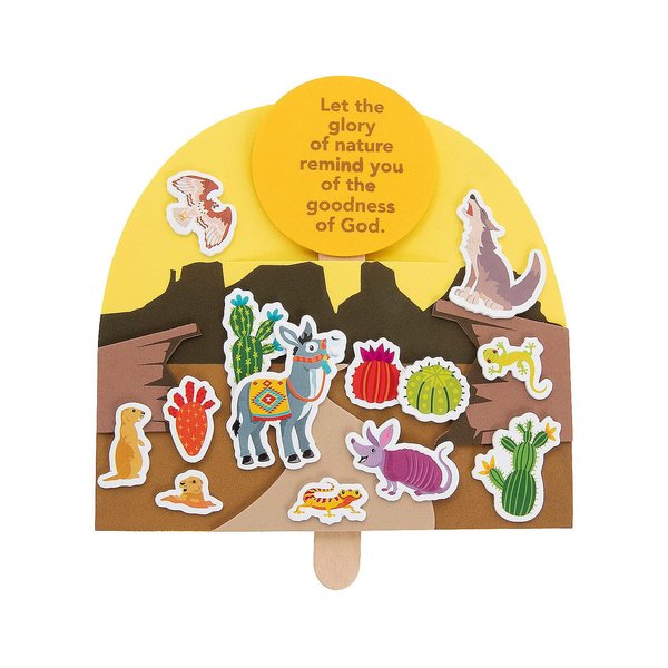 Fun Express Southwest VBS God is Surprising Pop-Up Craft Kit - VBS Vacation Bible School Supplies/Decor - Makes 12