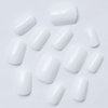 LoveOurHome Square Press-On Nails, 360pcs, Short, White, ABS, Full Cover, Glossy, False Nails & Glue for Women/Girls