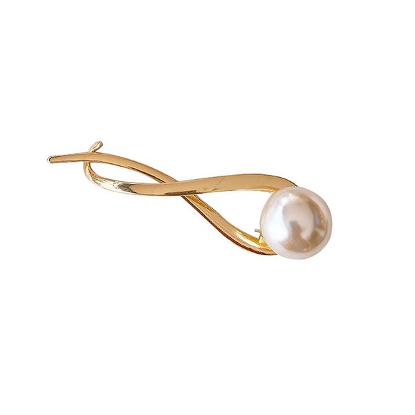 French Metal One Twist Clip Bun Fixing Pearl Decoration Banana Clip for Women and Girls for Everyday Hair Decorations and Dates(JS)