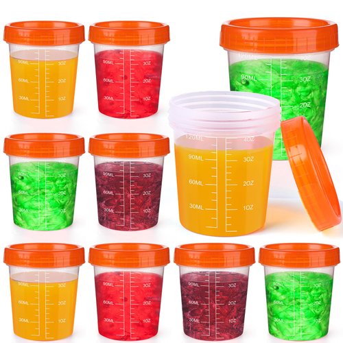 BSRESIN Halloween Cups with Lids, 10 Pcs Reusable Props Cups Containers for Drink Halloween Party Decorations Supplies