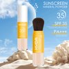 KYDA Mineral Sunscreen Setting Powder, SPF 35, Translucent, Mineral Brush Powder, Oil Control Natural Matte Finish, Lasting Lightweight Breathable, for All Skin