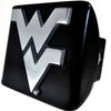 West Virginia Mountaineers Black Metal Trailer Hitch Cover with Chrome Metal Logo (for 2" Receivers)