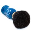Parker Safety Razor 100% Black Badger Bristle Shaving Brush with Blue Wood Handle - Brush Stand Included