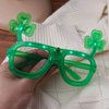 BinaryABC St.Patrick's Day Shamrock Led Light Up Glasses Eyeglasses Frames,St.Patrick's Day Party Favors,2Pcs