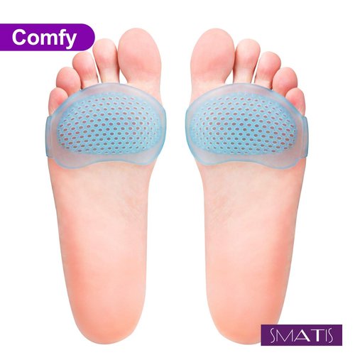 Ball of Foot Cushions（2 Pairs） Metatarsal Pads Soft Gel Ball of Foot Pads Mortons Neuroma Callus Metatarsal Foot Pain Relief