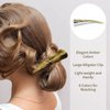 Dizila 6 Pack 5.5 Inch Long Big Acrylic Alligator Hair Clips for Styling Non Slip Metal Duckbill Clips Barrettes Hairpins Ponytail Holders Bun Horn Clamps Accessories for Women Girls