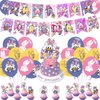 Daisy Duck Birthday Party Decoration, Daisy Duck Include Movie Theme Birthday Banner, Cake Topper, Latex Balloons for Fans Birthday Party Supplies