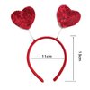 AIUPUOC Valentine's Day Heart Headband Red Sequins Hair Band Hair Hoop Hair Accessories Red Love Heart Shaped Sequin Design Headbands Hair Holiday Decoration Hair Clasp Hairpin Headwear Gift 1Pcs