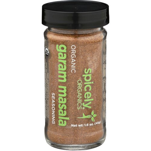 Spicely Organic Seasoning Garam Masala 1.60 Ounce Jar Certified Gluten Free